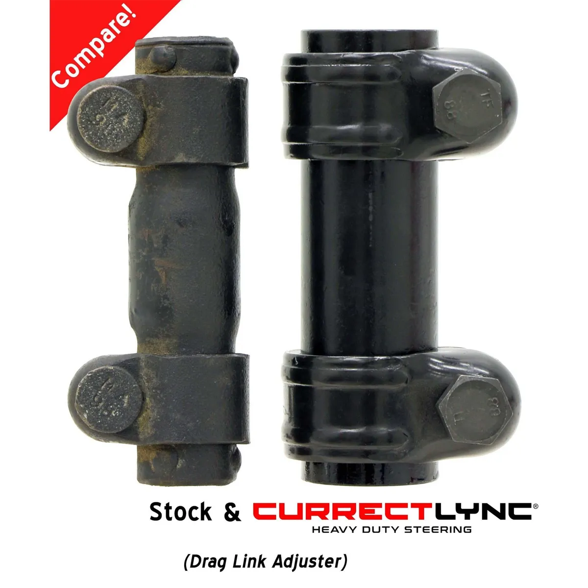 Currectlync Steering System 97-06 Wrangler TJ and LJ Unlimited/XJ/MJ Bolt-On Includes 1 1/4 Inch Diameter Tie Rod/Forged Drag Link HD Steering Stabilizer Shock Mounting Kit RockJock 4x4 product image