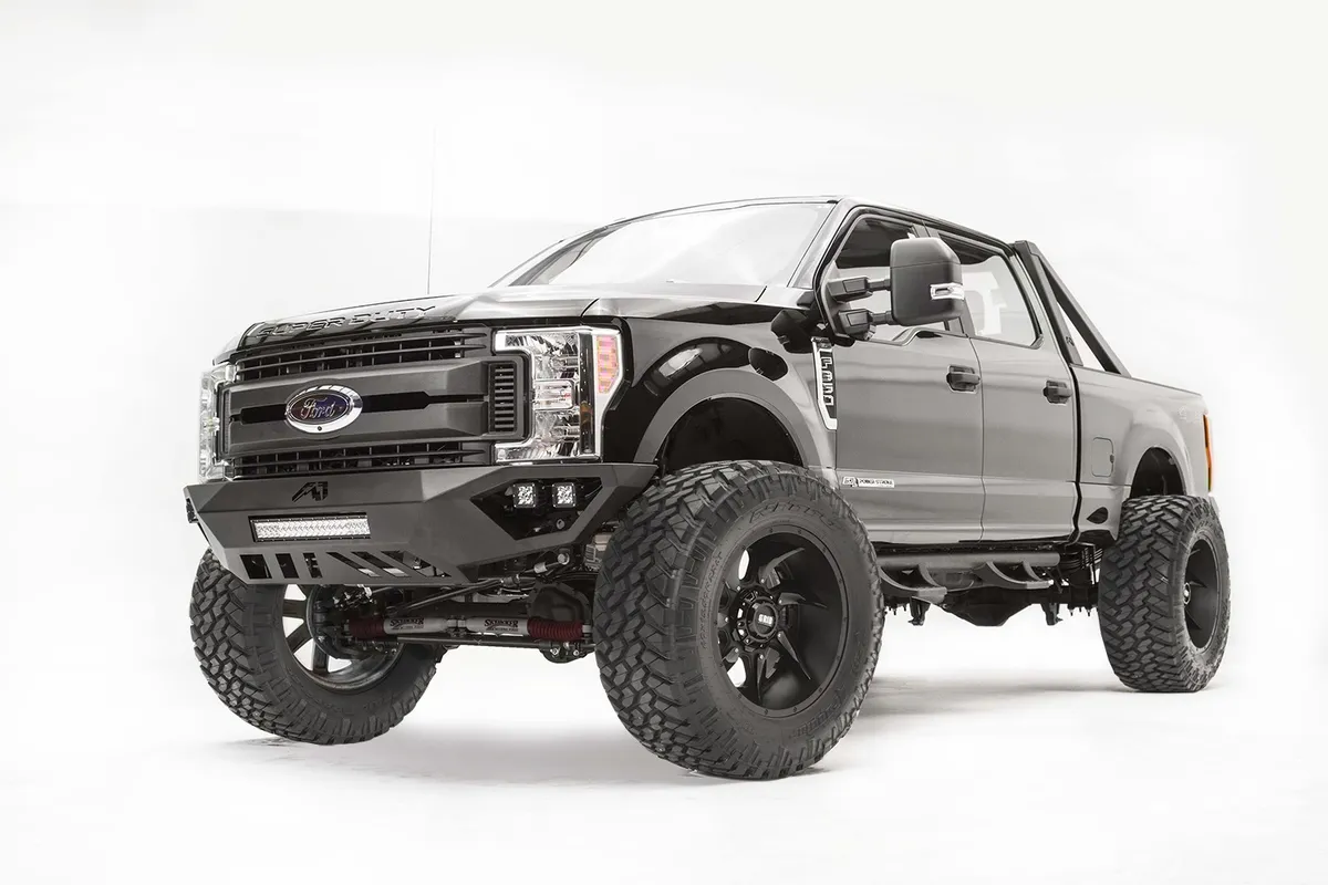 Vengeance Front Bumper; 2 Stage Black Powder Coated; w/No Guard; product image