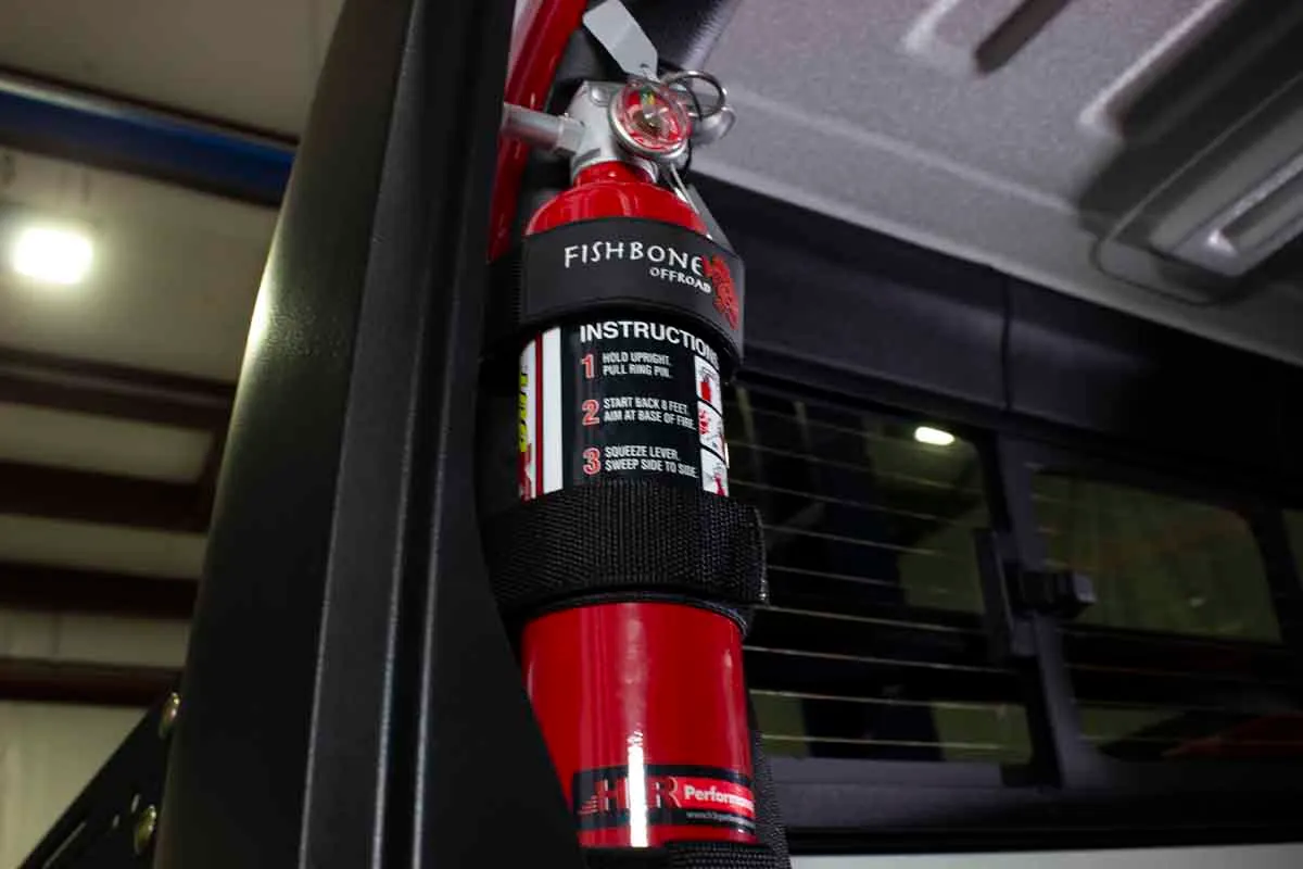 Fire Extinguisher Holder in Black Nylon Webbing (For 2.5 or 3 Lbs Extinguisher Fire) product image
