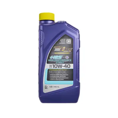 Royal Purple High Performance Street Synthetic Motor Oil w/ Synerlec SAE 10w40 1qt (6 Cas