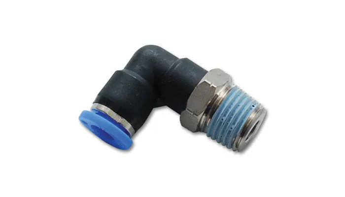 Vibrant Performance Elbow Vacuum Fitting; Male; For 0.25 In. od Tubing; 0.125 In. Npt Thread; 90 Deg; 150 PSI Maximum Operating Pressure; Plastic;