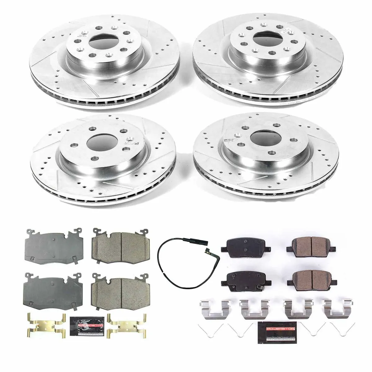 Z23 Evolution Sport Upgrade Kit: Drilled/Slotted Rotors; Carbon-Fiber Ceramic Pads W/Hardware; Pad Sensors product image