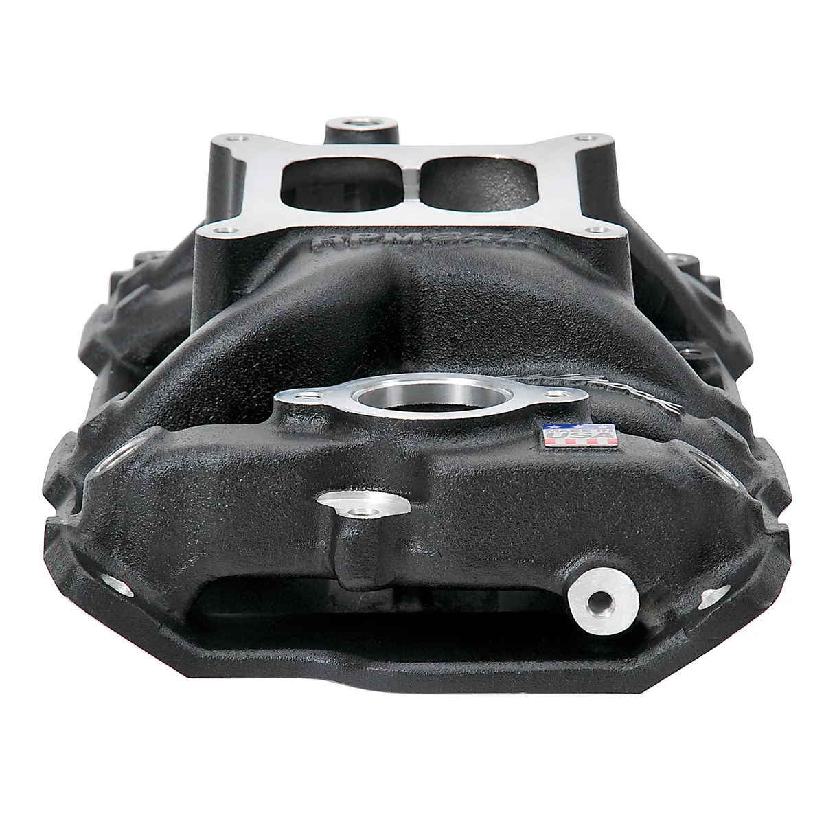 Edelbrock 75013 Performer RPM AIR-Gap Small Block Chevy Black Intake Manifold product image