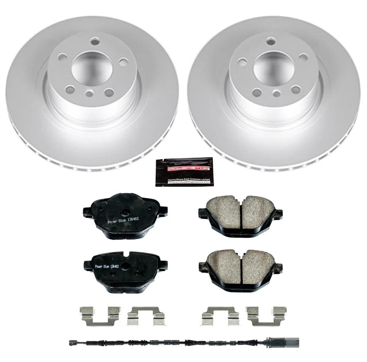 Z23 Sport Geomet Coated Rotor Kit For European Vehicles: Genuine Geomet Fully Coated Rotors; Carbon-Fiber Ceramic Pads W/Hardware; Pad Sensors product image