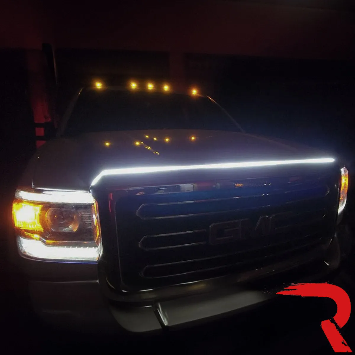 Recon High Powered White LED Under Hood DRL Light Strip With Start-Up Sequence in 59 Length product image