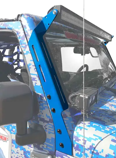Steinjager Steinjäger Exterior Accessories Wrangler JK 2007-2018 Light Mounts A-Pillar Brackets Playboy Blue