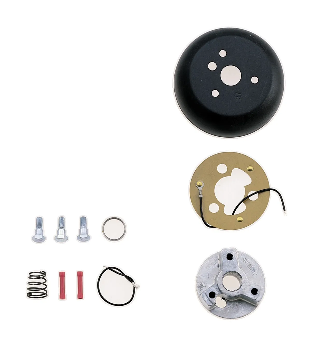 Steering Wheel Installation Kit; Matte Black; Not Designed for Vehicles w/Air Bag or Telescopic Column or Radio Controls/Cruise Controls Mounted on Steering Wheel; product image
