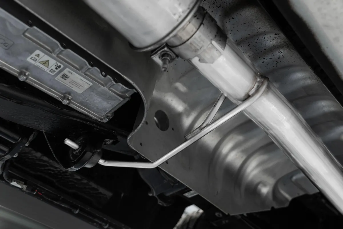 Armor Pro Resonator Back Exhaust System; 3 in.; Single Side Exit; T304 Stainless Steel; 4 in. Dual Wall Tips; product image