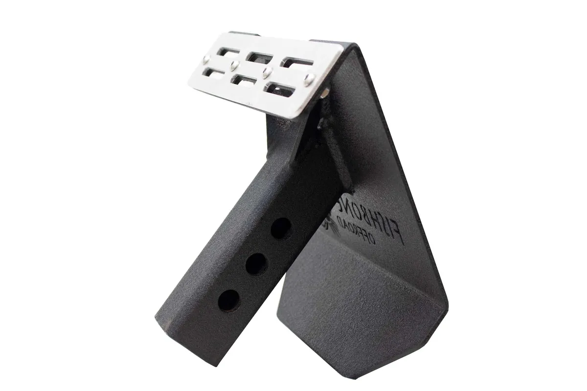 Hitch Mounted Step for 2 Inch Receiver Black Powdercoat Steel Fishbone Offroad product image
