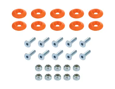 Allstar Performance Countersunk Bolt Kit Orange 10pk