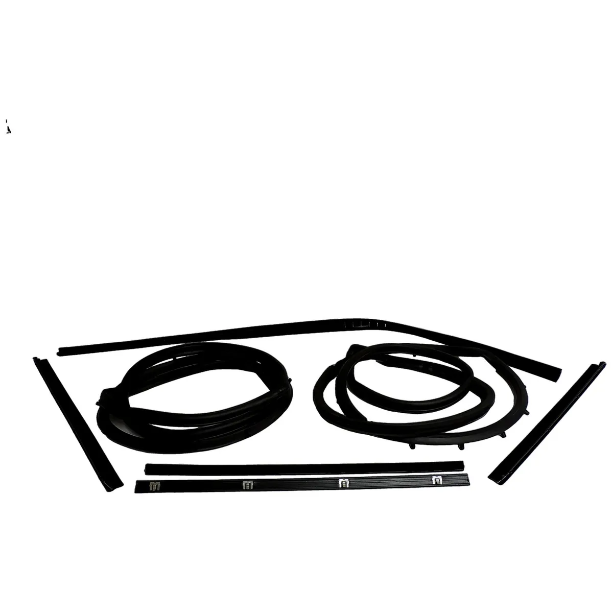 Door Seal Master Kit; Incl. 2 Door Seals/2 Inner and 2 Outer Window Weatherstrips/2 Door Glass Seals; w/Full Steel Doors; product image