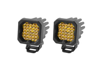 Diode Dynamics Diode Dynamics - Stage Series C1 LED Pod Pro Yellow Flood Standard ABL (pair)