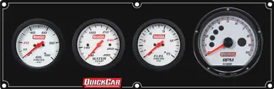 Quickcar Racing Products Extreme 3-1 Panel w/Tach OP/WT/FP Black