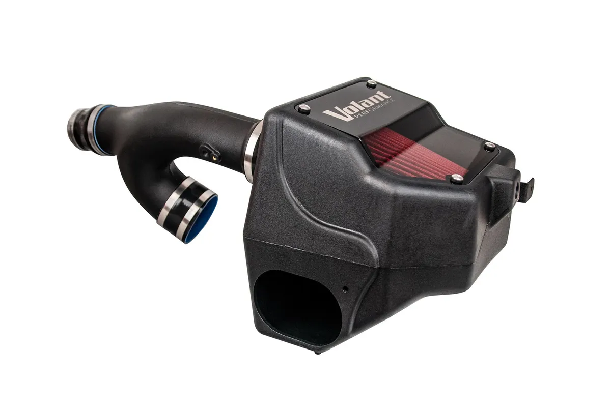 Cold Air Intake Kit; Incl. Closed Filter Box/Air Duct/Drytech® 3D Filter; Round; Dry; 6.0 in. Flange; product image
