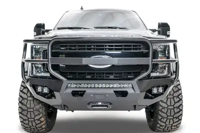 Fab Fours 17c F250/F350 sd Matrix Front Bumper w/ Full Grill Guard Acc Compatible