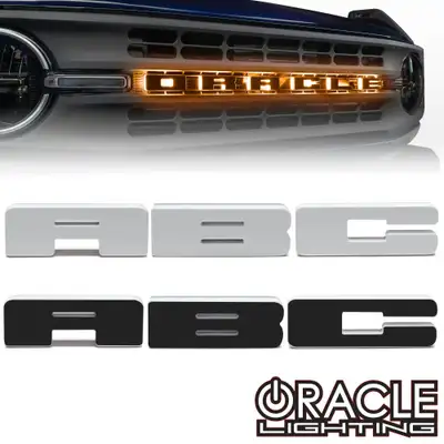 Oracle Lighting ORACLE Lighting Universal Illuminated LED Letter Badges - Matte Black Surface Finish - E