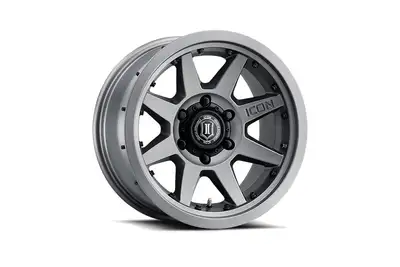 ICON Vehicle Dynamics 17 Rebound Pro Wheels Size 17x8.5 Finish Titanium Bolt Pattern 5 x 5 Backspace 4.5 Offset 6mm