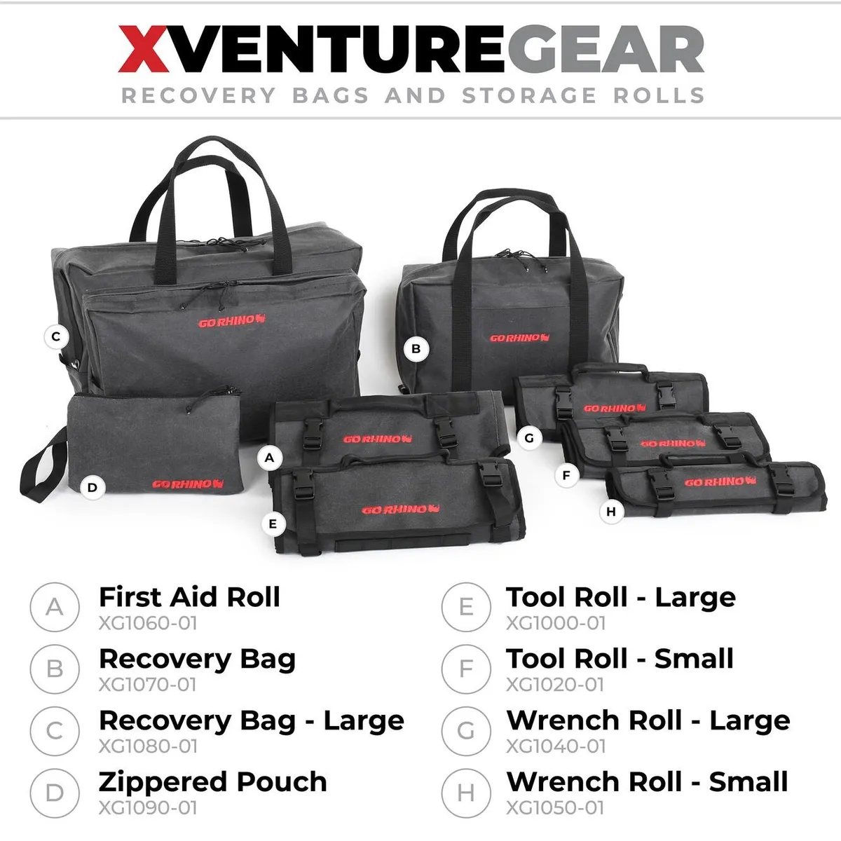 Go Rhino XG1020-01 - Xventure Gear - Tool Roll - Small - Textured Black product image
