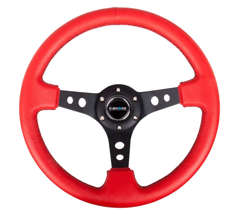Steering Wheel 350mm 3in Dish Black Leather product image