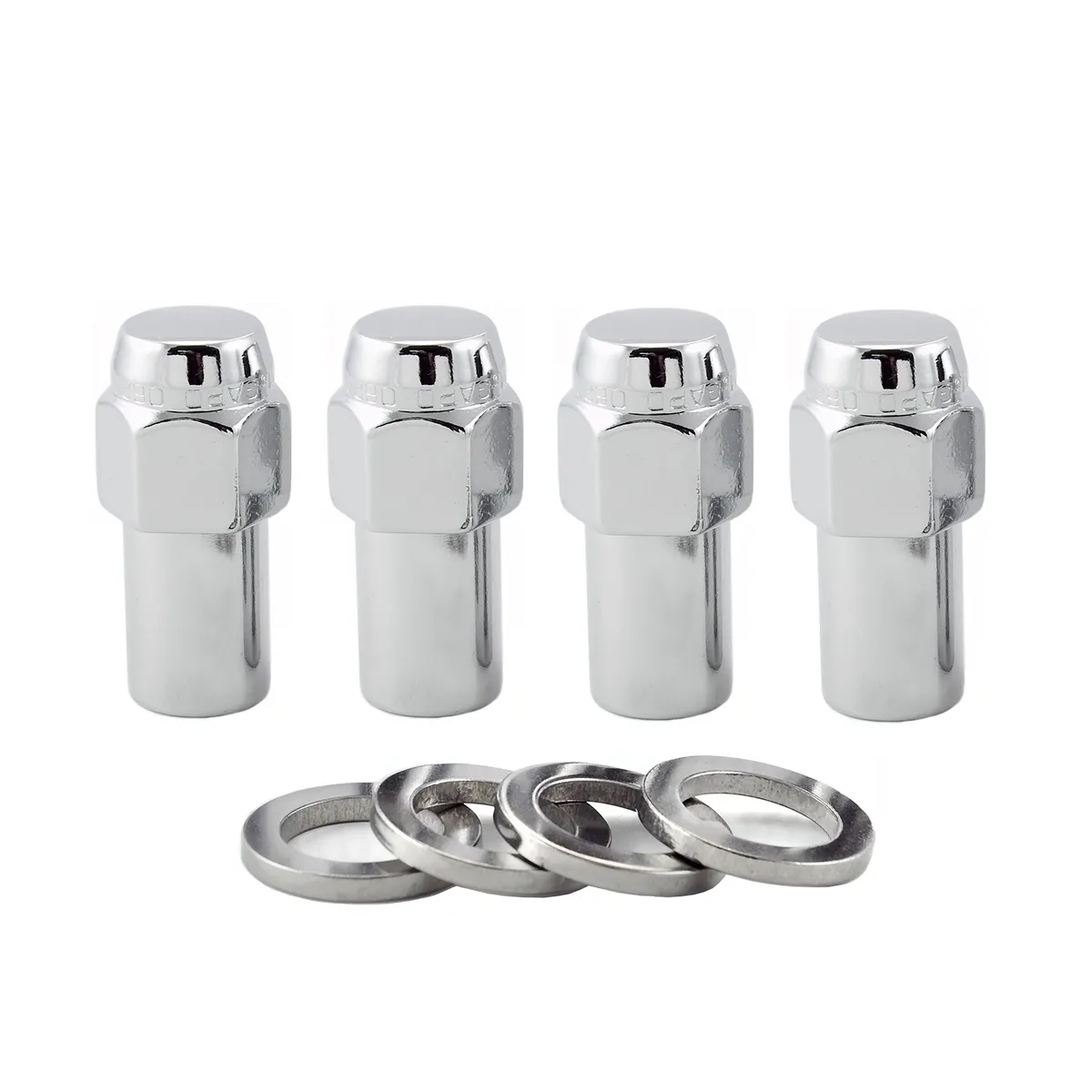 Hex Lug Nut Mag Washer 1/220 Lng .946 in Shk 13/16 Hex 1.85 in Oal Chrome (4 product image