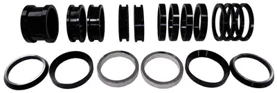 Triple X Race Components Axle Spacer Kit 19pcs Black For Both Sides