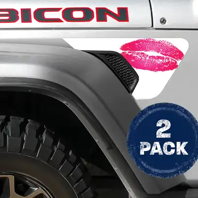 Under The Sun Inserts Lips 2pc Vinyl Fender Decal