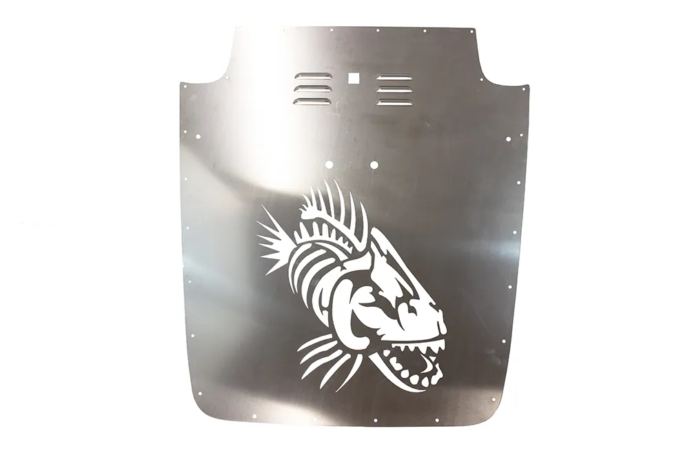 199702 Wrangler Fishbone TJ Hood Louver (9702) Raw Unpainted Raw Aluminum product image
