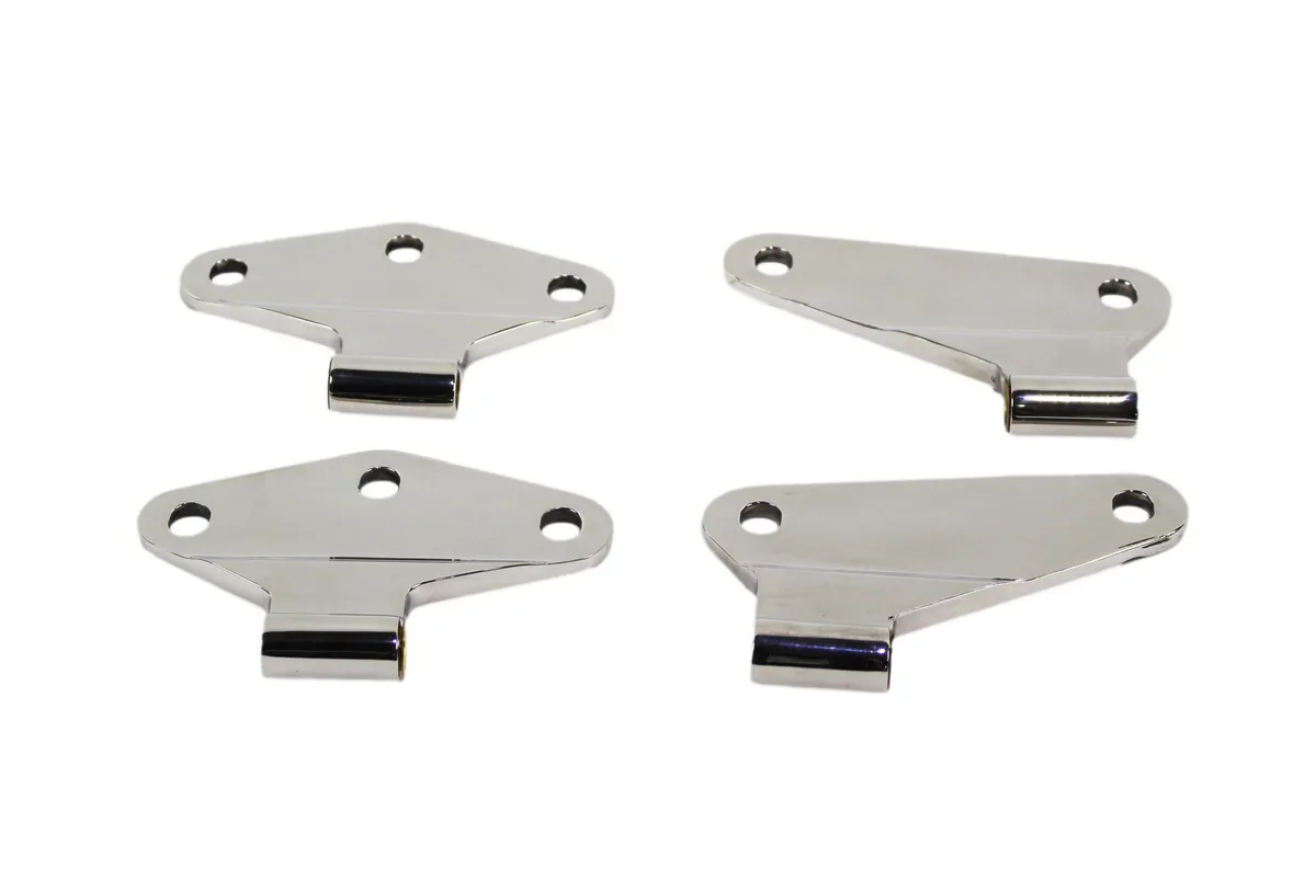 Jeep JK Body Door Hinge Set 4 Pieces 2 Door 07-18 Wrangler JK Polished Silver Kentrol product image