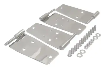 Crown Automotive Jeep Replacement Door Hinge Set 1987-1995 YJ Wrangler w/ Full Doors w/ Provisions for Mirrors;1976-1983 CJ-5;1976-1986 CJ-7;1981-1986 CJ-8