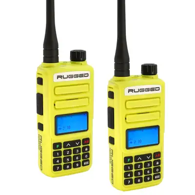 Rugged Radios 2pack Rugged Gmr2 Plus Gmrs/Frs Two Way Handheld Radioshigh Visibility Safety