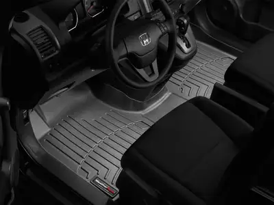Weathertech 2007 + Honda CR-V Black Front FloorLiner Over-the hump front