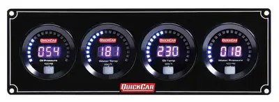 Quickcar Racing Digital 4 Gauge Panel OP/WT/OT/WP