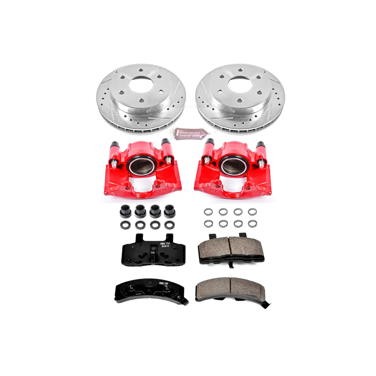 Z23 Evolution Sport Upgrade Kit: Drilled/Slotted Rotors; Carbon-Fiber Ceramic Pads; Powder Coated Calipers product image