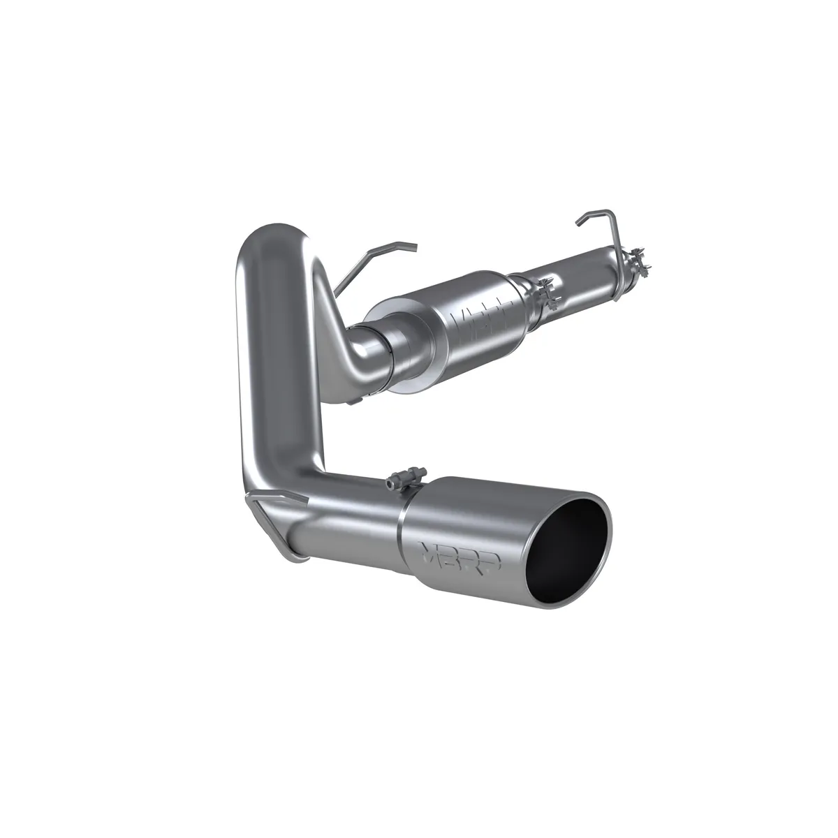 Armor Lite Cat Back Exhaust System; 4 in.; Incl. Ext. Pipe/Muffler/Tailpipe/Hardware/5 in. Outlet Diameter Tip; Single Side Exit; Aluminized; product image