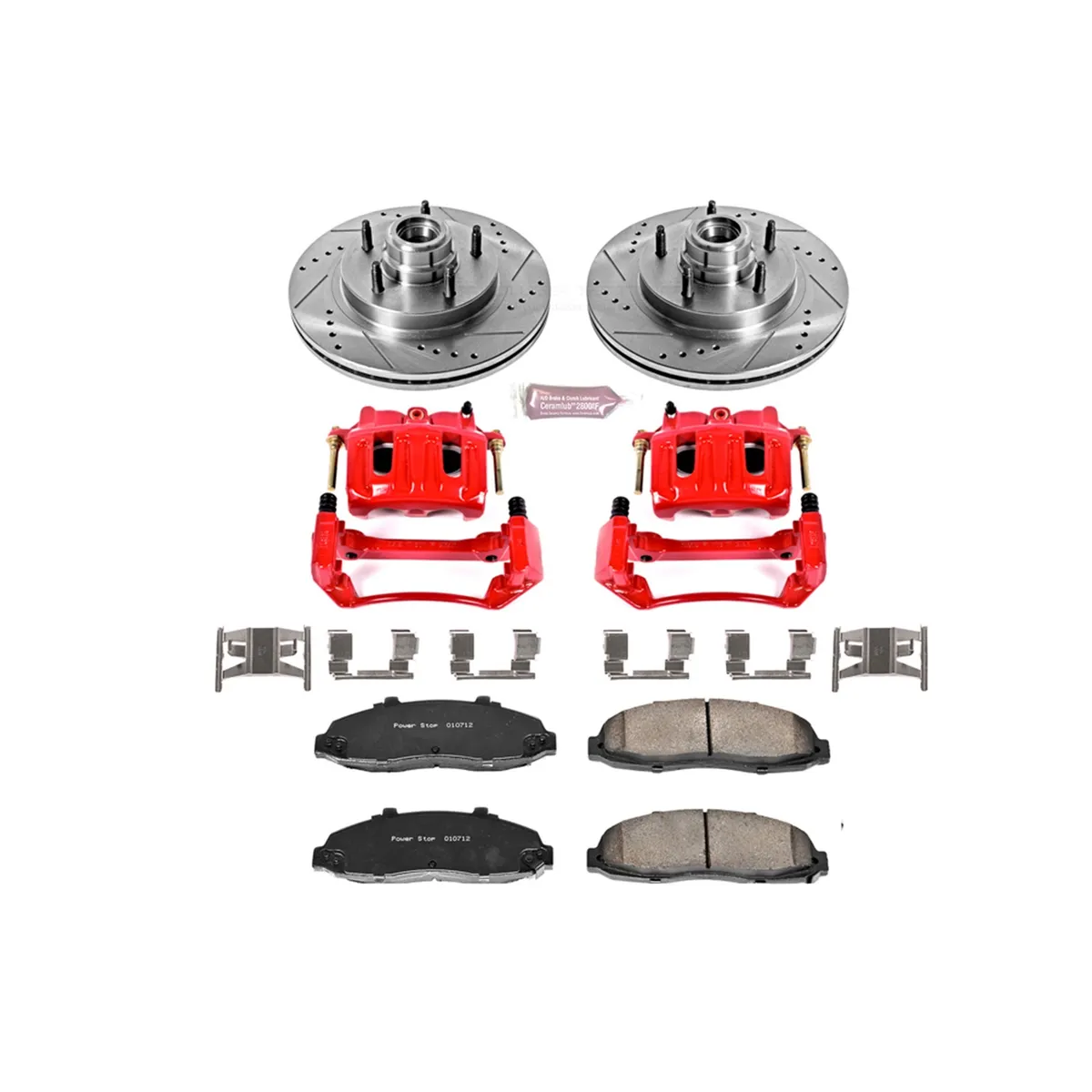 Z23 Evolution Sport Upgrade Kit: Drilled/Slotted Rotors; Carbon-Fiber Ceramic Pads; Powder Coated Calipers product image