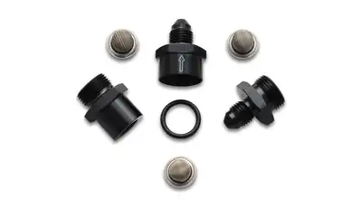 Vibrant Performance Vibrant Performance - 16734 - Inline Fuel/Oil Filter Set; Size: -4AN; Includes 3 filters (30/80/150 micron)