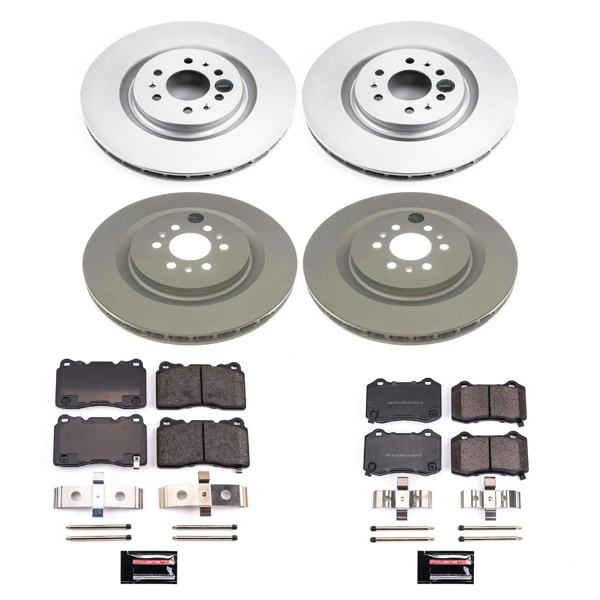 Z17 Geomet Coated Rotor Kit: Genuine Geomet Fully Coated Rotors; Ceramic Pads W/Hardware product image