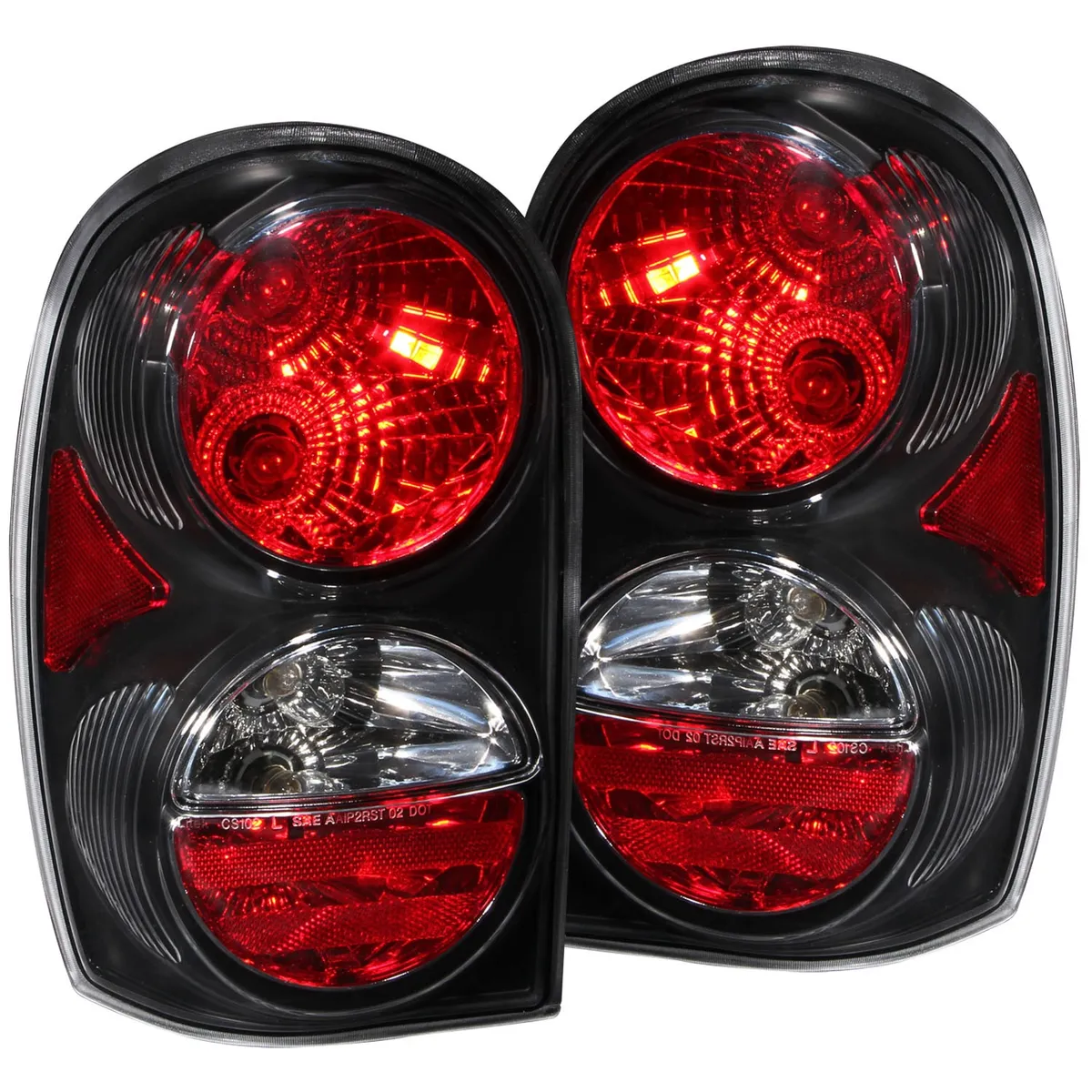 Tail Light Assembly; Clear Lens; Black Housing; Pair; product image
