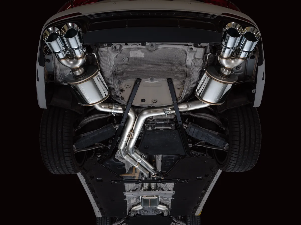 AWE Track Edition Exhaust for Audi C8 S6/S7 - Diamond Black Tips product image