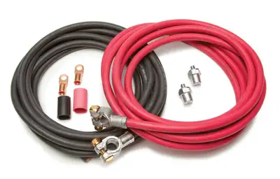 Painless Wiring Battery Cable Kit; Incl. 16 ft.Red/16ft. Black Cables;