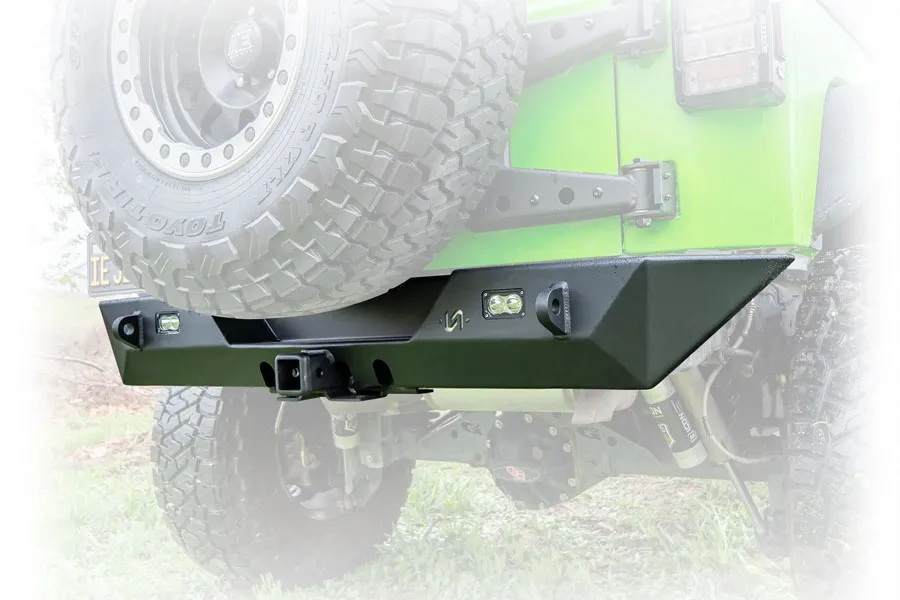 Jeep JK Rear Bumper with LED Pod Lights & Hitch Receiver | 2007–2018 product image