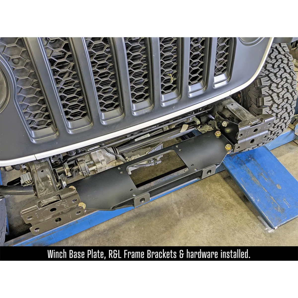 JL/JT Winch Plate Kit for Factory Steel Bumper (for use with or without CE-9033JLS RockJock Towing Kit) RockJock 4X4 product image