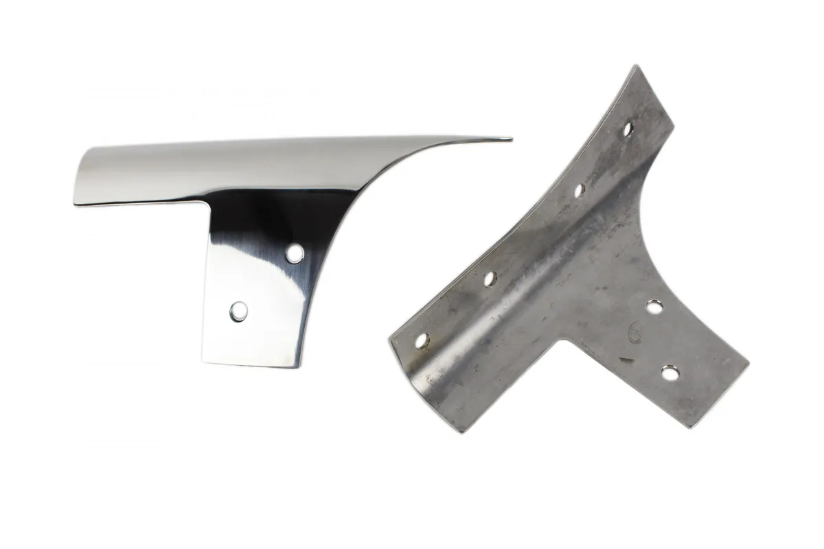 Jeep JK Windshield Supports Pair 07-18 Wrangler JK Polished Silver Kentrol product image