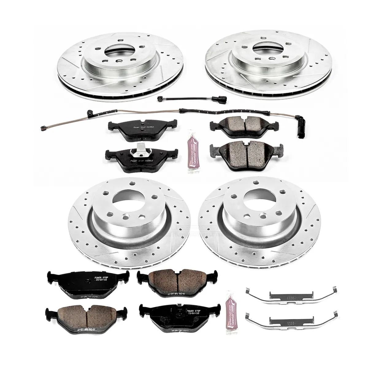 Z23 Evolution Sport Upgrade Kit: Drilled/Slotted Rotors; Carbon-Fiber Ceramic Pads W/Hardware; Pad Sensors product image