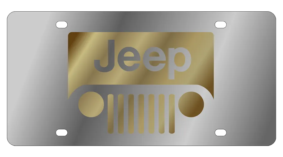 Jeep Grill Stainless Steel License Plate product image