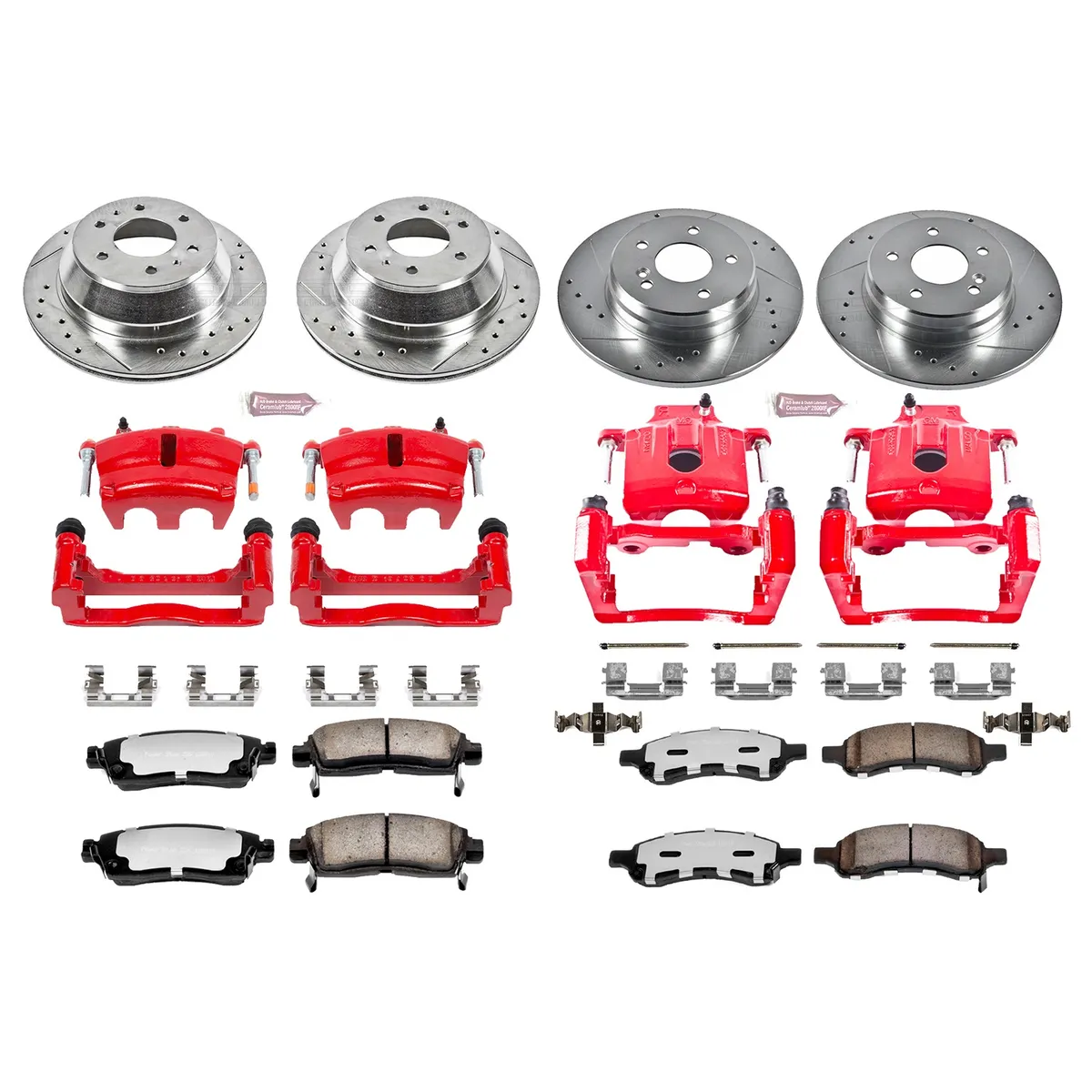 Z36 Truck/Tow Upgrade Kit: Drilled/Slotted Rotors; Carbon-Fiber Ceramic Pads; Powder Coated Calipers product image