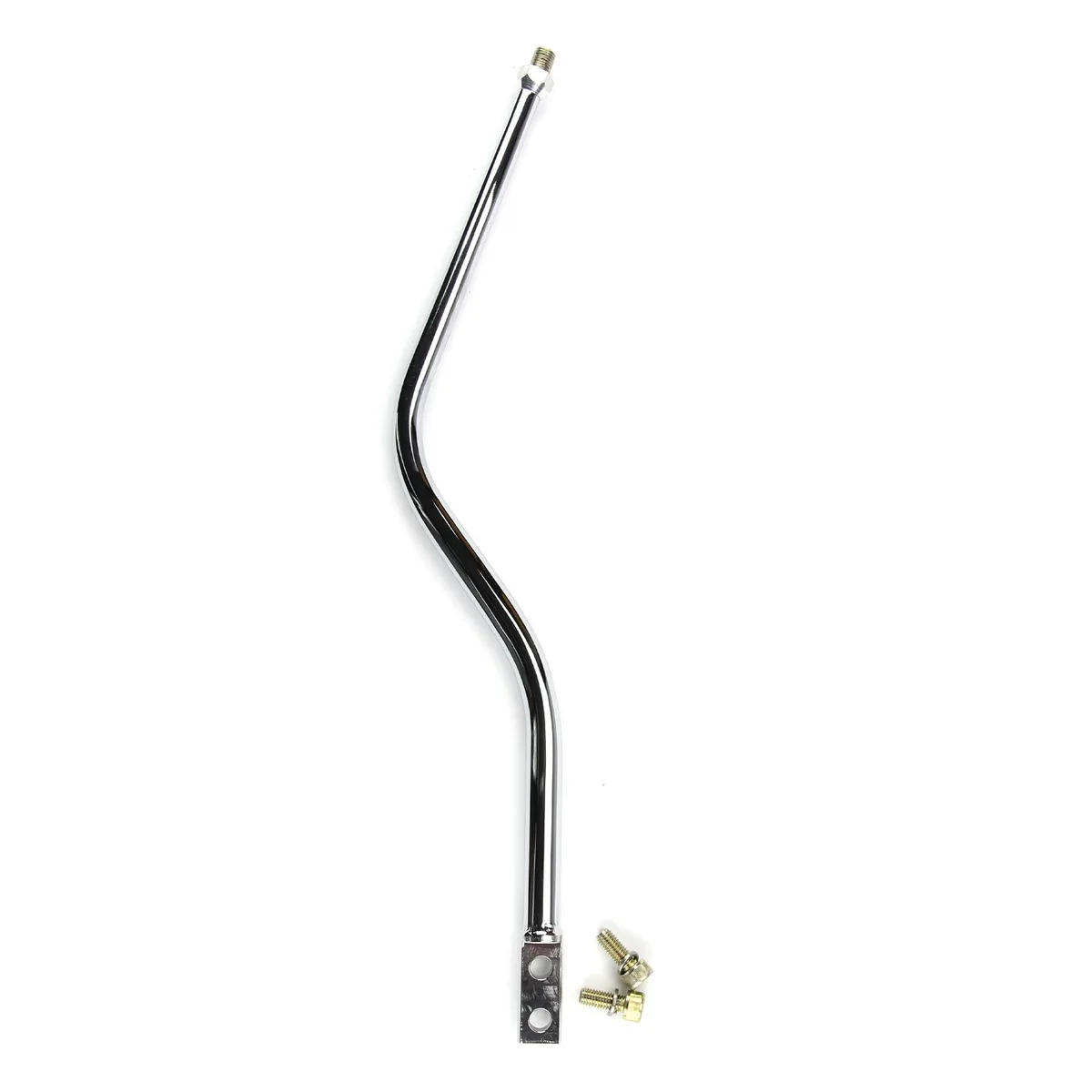 Manual Transmission Shifter Lever; Chrome Finish; Fits w/Tremec/Borg Warner TK500/TK600 And Magnum; Incl. 8mm Socket Head Cap Screws; 16 in. Double Bend; product image