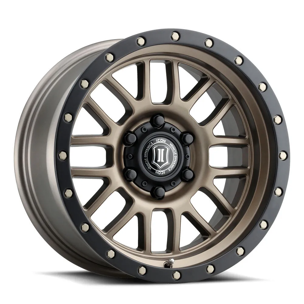 Alpha Wheels 17 x 8.5 Bronze Matte 6 x 5.5in 4.75-In 0mm 106.1mm 2500 Lbs product image
