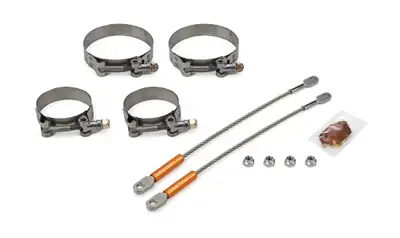 DRAG RACE SOLUTIONS 10in Premium Tether Set 2.375 Pri/3.500 Clamp