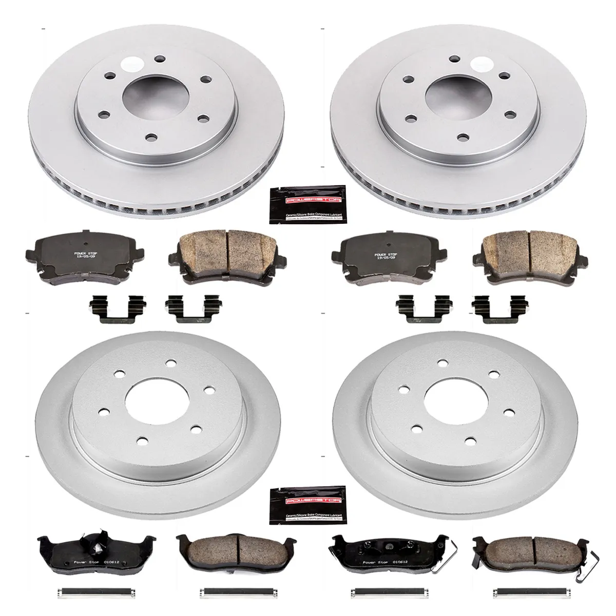Z17 Geomet Coated Rotor Kit: Genuine Geomet Fully Coated Rotors; Ceramic Pads W/Hardware product image